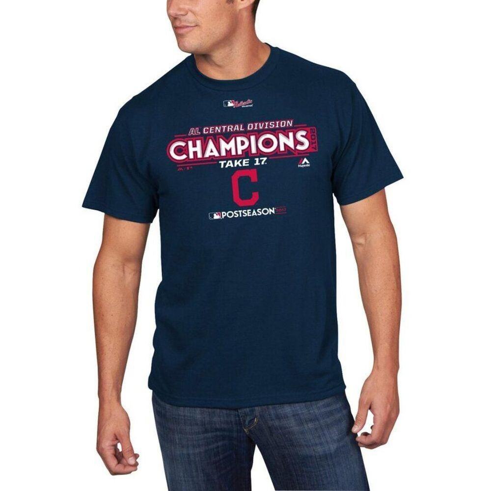 Majestic Cleveland Indians Guardians Take 17 Postseason Collection Tee Men 2XL